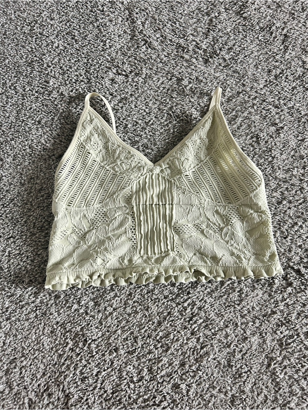 No Boundaries Light Sage Cropped Cami